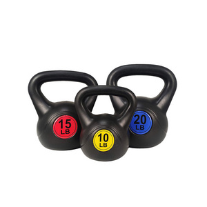 High Quality Weight Lifting Blow Molding Free Weights Gym Equipment Vinyl 30lb Kettlebell Set