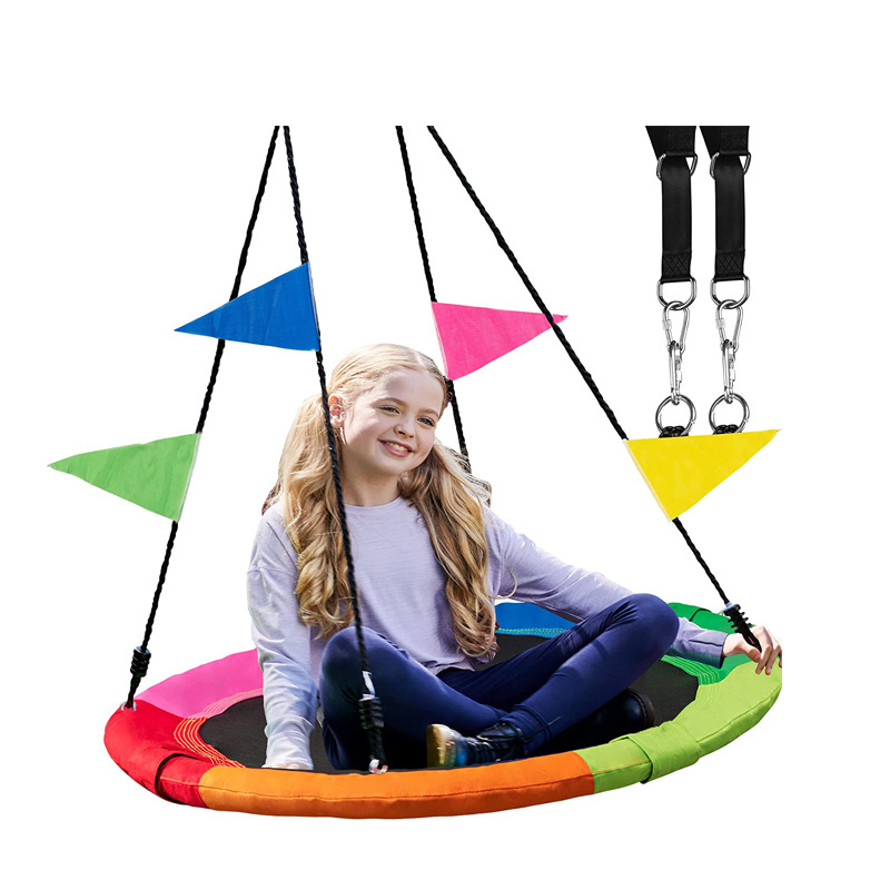 Outdoor Round Disc Saucer Tree Swing Nest Flying Saucer Tree Swings