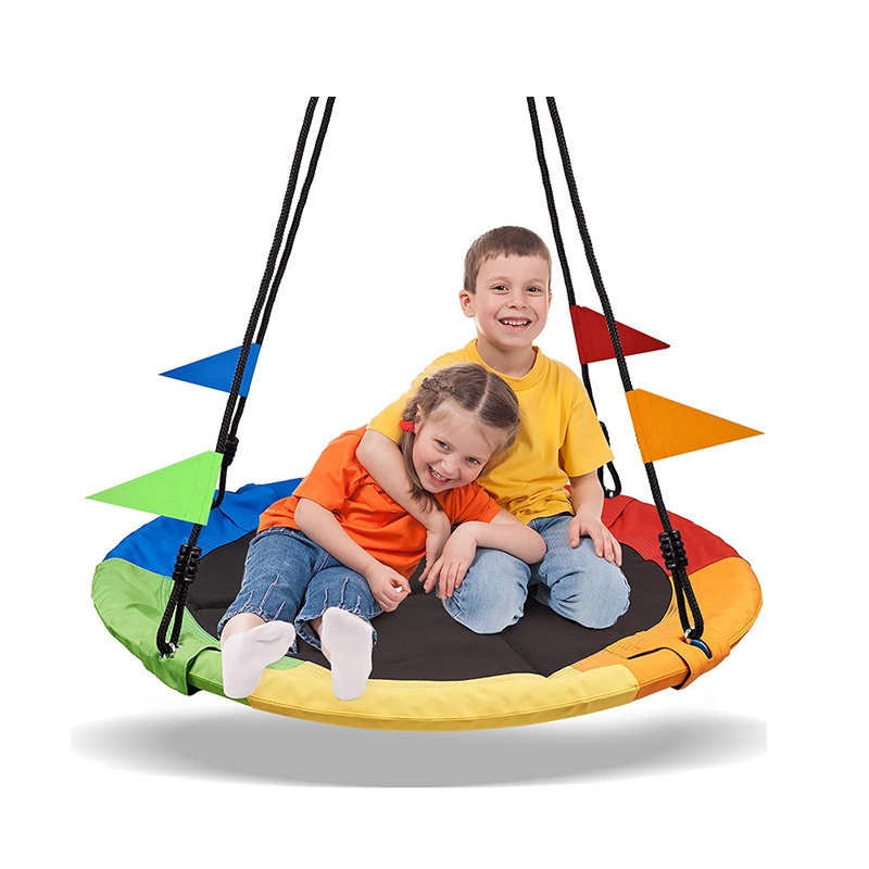 Outdoor Round Disc Saucer Tree Swing Nest Flying Saucer Tree Swings