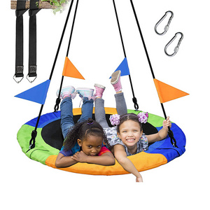 Outdoor Round Disc Saucer Tree Swing Nest Flying Saucer Tree Swings