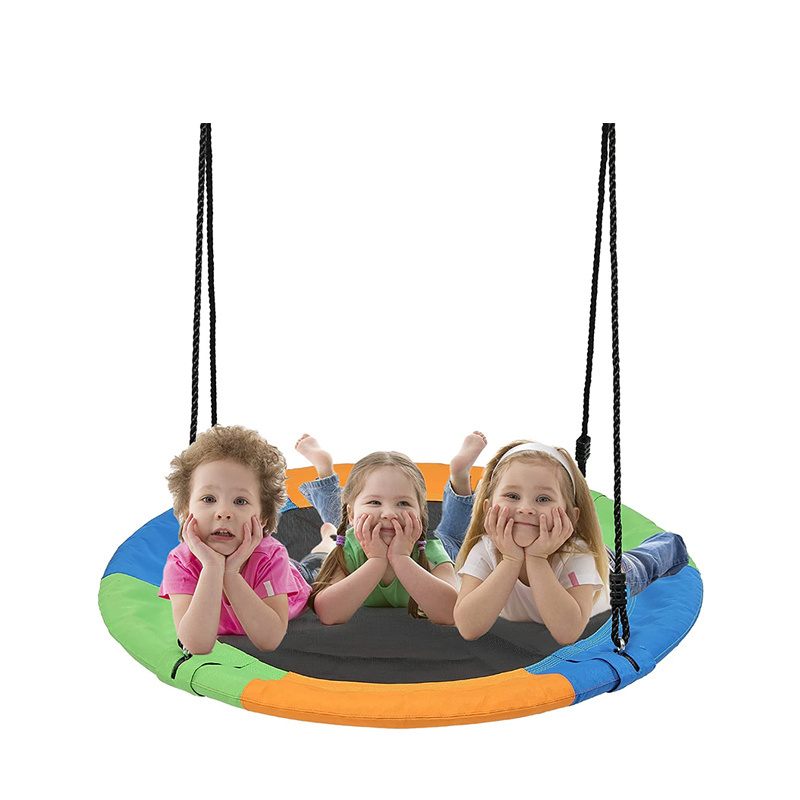 Kid Playground Outdoor Indoor Garden Patio Tree Platform Round Flying Saucer Swing