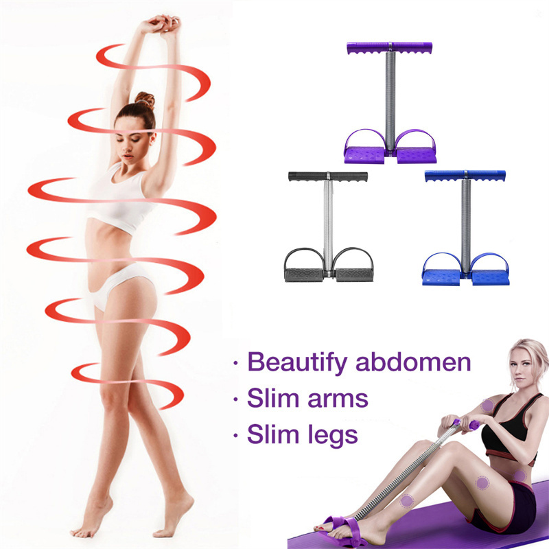 Hot Elastic Sit Up Pull Rope Spring Tension Foot Pedal Abdomen Leg Exerciser Tummy Trimmer Equipment Stretching Slimming