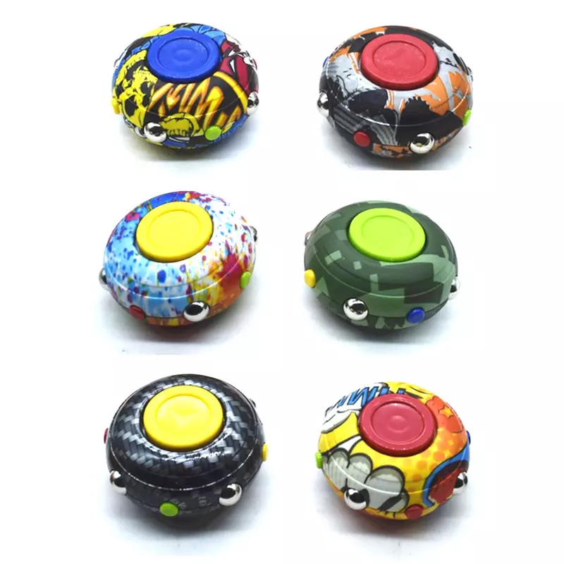 New colorful round fidget spinner plastic gradient decompression suitable for kids and adults stress relief toys