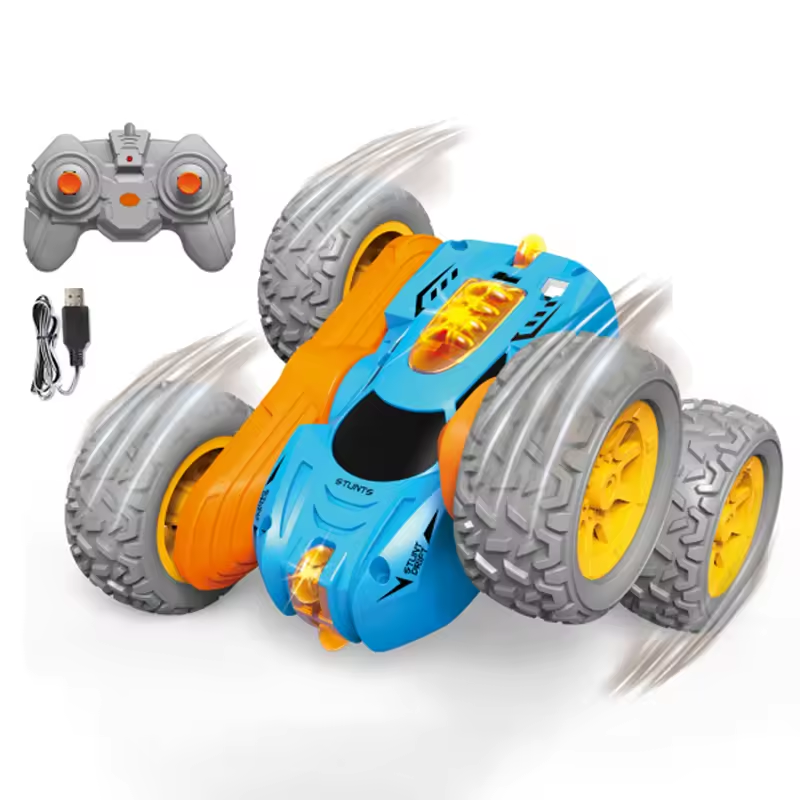 MERRYCOO HOT SALE High speed stunt rc car with light 2.4G remote control rotation double side driving stunt car for kids