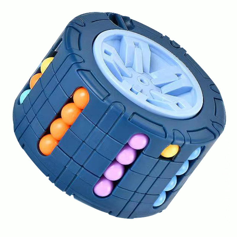 Hot Sale Wholesale Kids Intellectual Development Fidget Toy Puzzle Wheel Rotating Bean Cube Fidget Spinner Reliever Sensory Toy