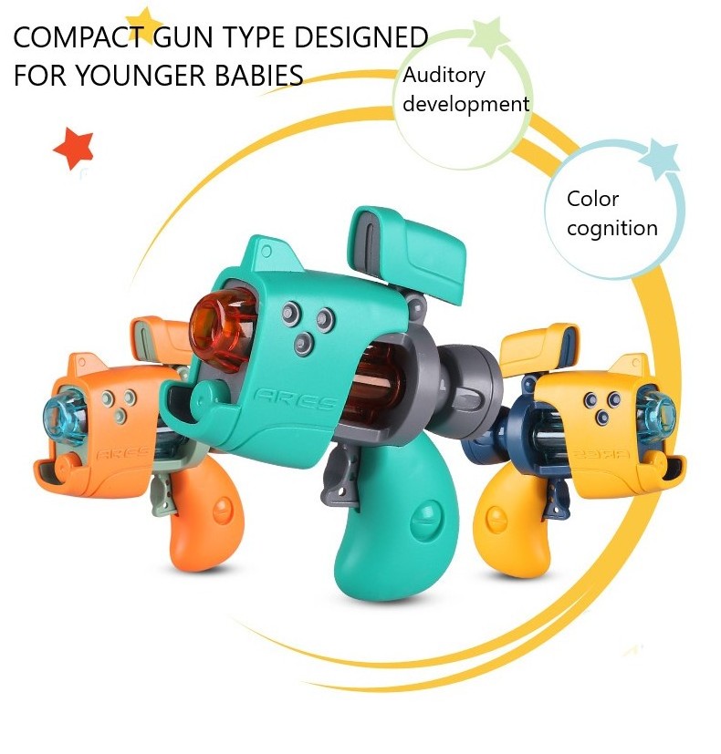 Children's cartoon small gun electric small pistol with music mini Luminous  toy guns boy educational toy