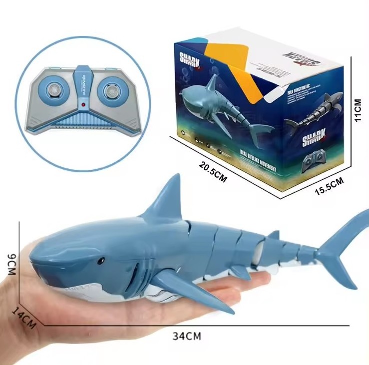 2.4G Simulation swimming fish in water playing RC animal remote control shark Kids Remote Control Toy