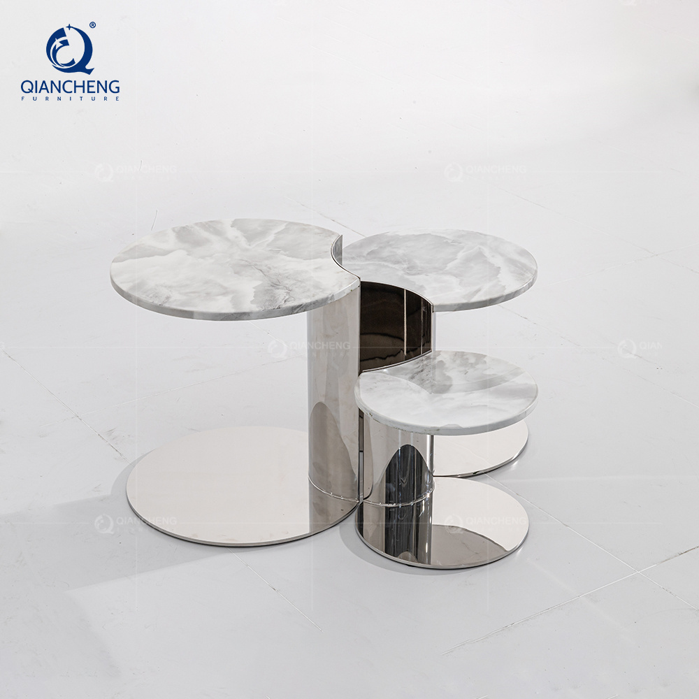 international furniture mall foshan rose gold marble top coffee table china factory manufacturer modern luxury coffee table