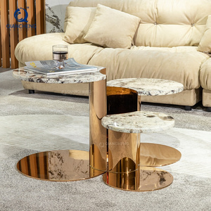 international furniture mall foshan rose gold marble top coffee table china factory manufacturer modern luxury coffee table