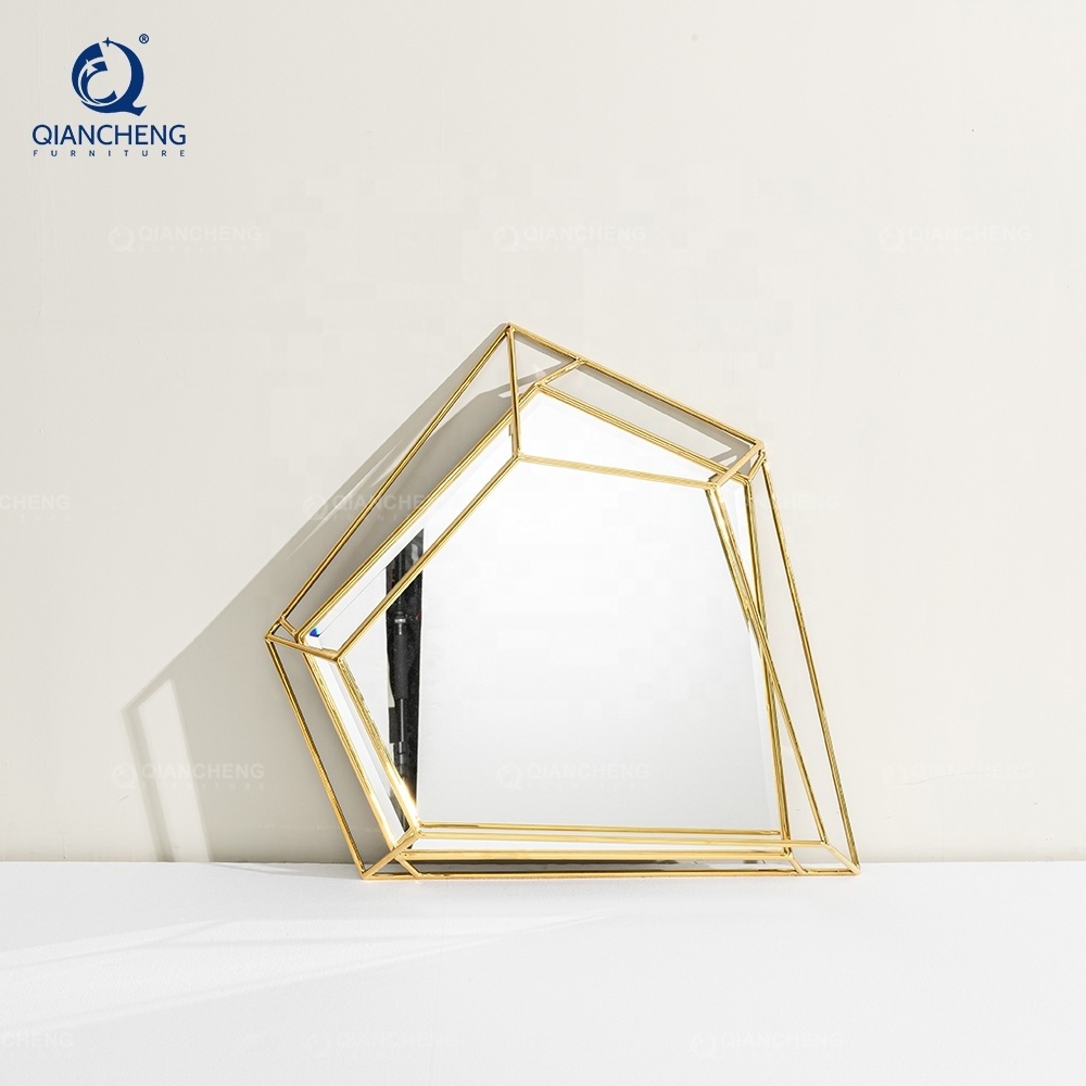 wholesale size beveled edges decorative wall mirror tiles luxurious fancy metal frame arch window decorative wall mirror