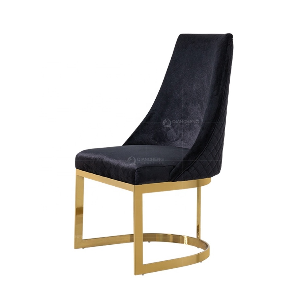 2021 luxury modern dining chair velvet stainless steel frame gold high back dining chairs lion handle dining chair