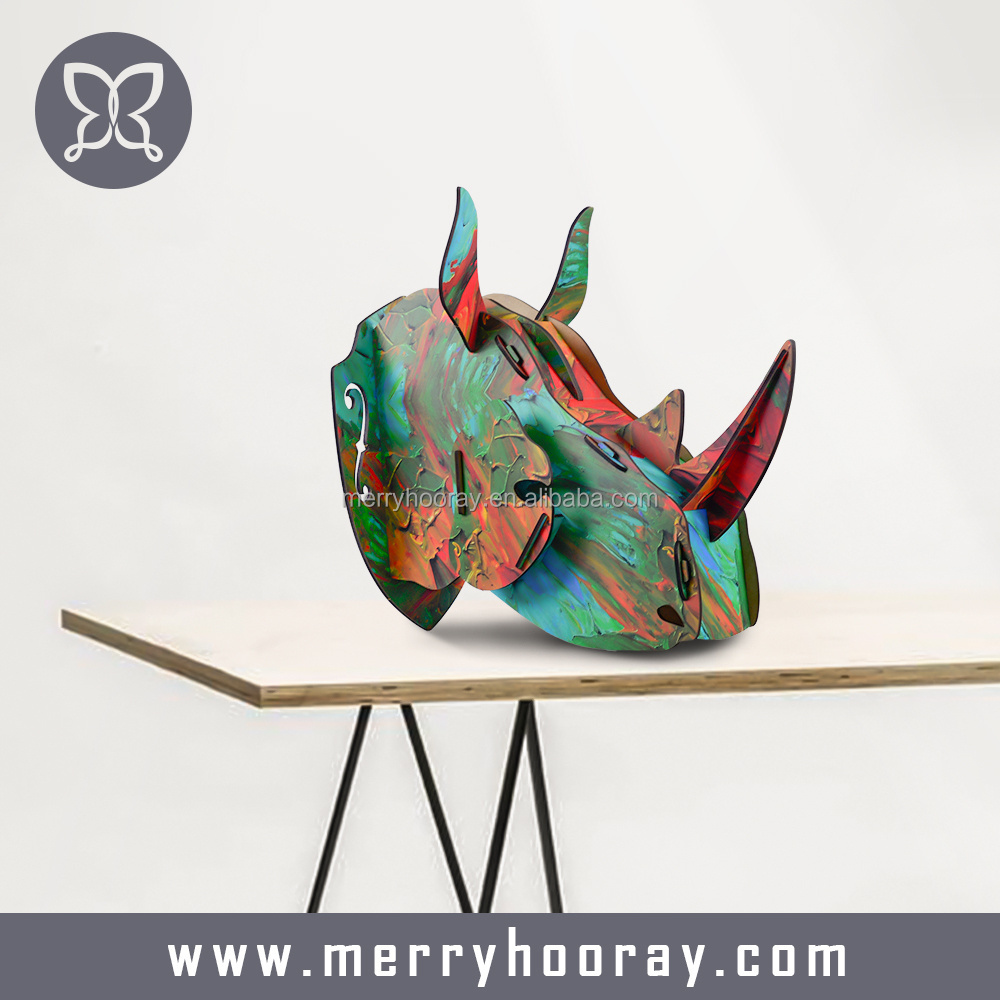 MDF wood horse head novel wall decor, creative home decor product