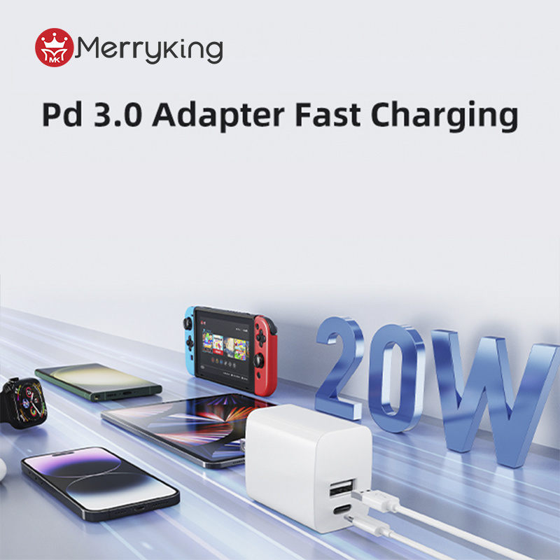 EU Plug Top Selling 20W PD 9V 2.22A 12V 1.67A Type C Charger Fast Charging USB C Phone Charger for Laptop