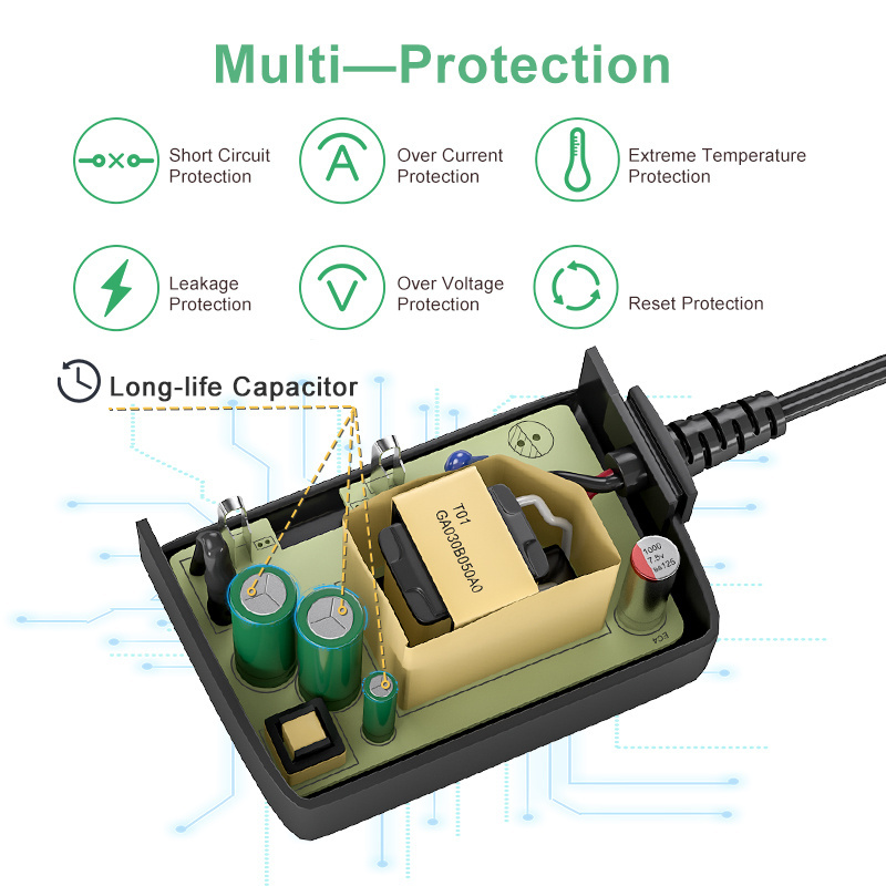 Factory Direct Sales AC DC Adaptors 12v 2a 3V 5v 6v 9v 10v 12v 15v 18v 20v 24V 1a 2a 3a Switching Power Supply Wall Plug Adapter