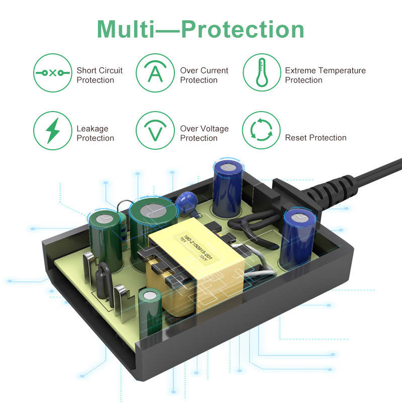 Travel FCC UL CE CB Multiple Plug Exchangeable Adaptor 36w 5v 9v 12v 15v 19v 24v 36v Ac Dc Transformer For Universal