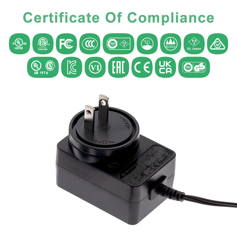 Travel FCC UL CE CB Multiple Plug Exchangeable Adaptor 36w 5v 9v 12v 15v 19v 24v 36v Ac Dc Transformer For Universal