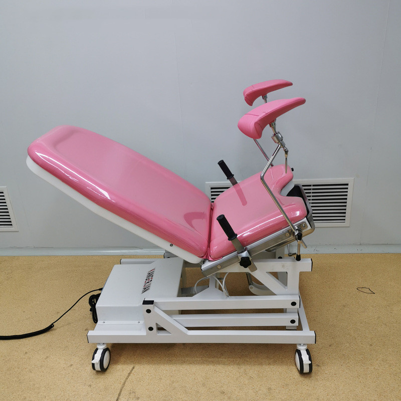 Gynecological Examination Table with Stirrups and Basin