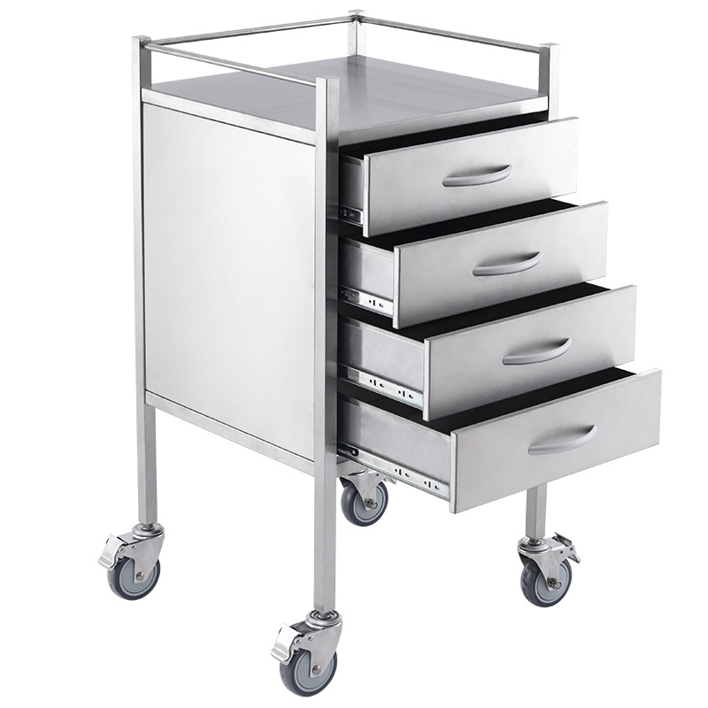 Hospital stainless steel instrument trolley