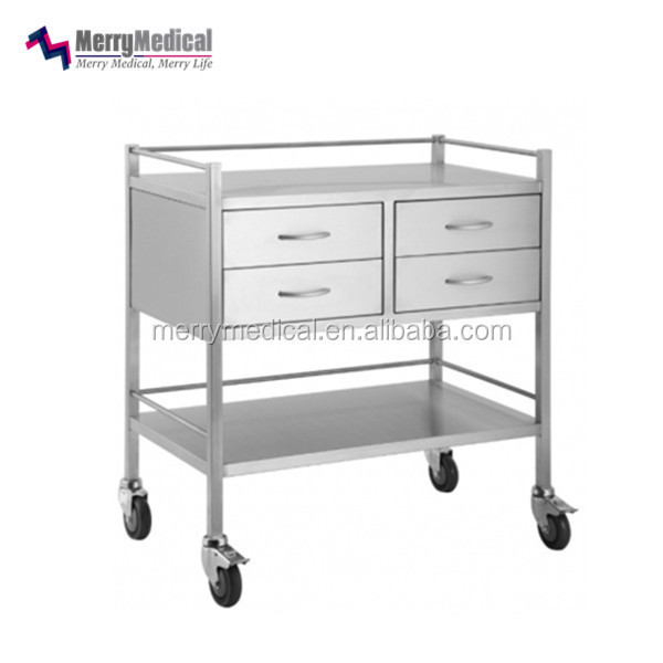 Hospital stainless steel instrument trolley