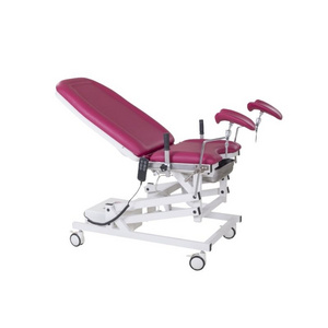 Gynecological Examination Table with Stirrups and Basin