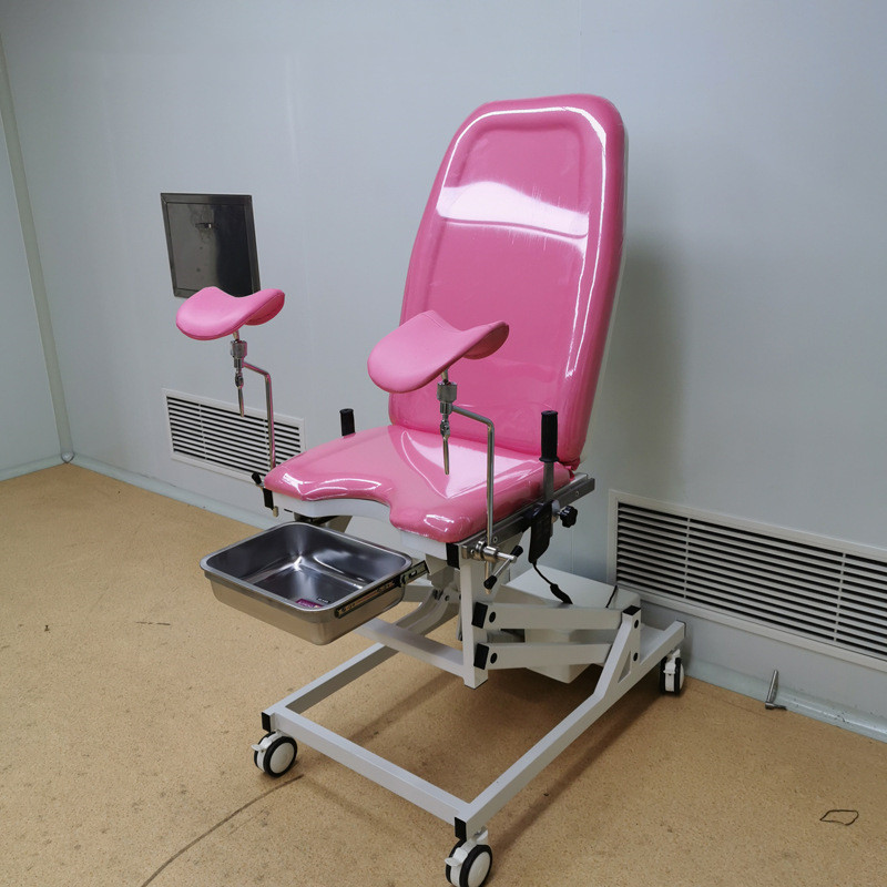 Gynecological Examination Table with Stirrups and Basin