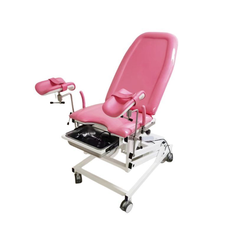 Gynecological Examination Table with Stirrups and Basin