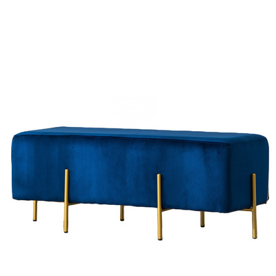 factory customized new design end of bed bench modern furniture velvet indoor ottoman bench