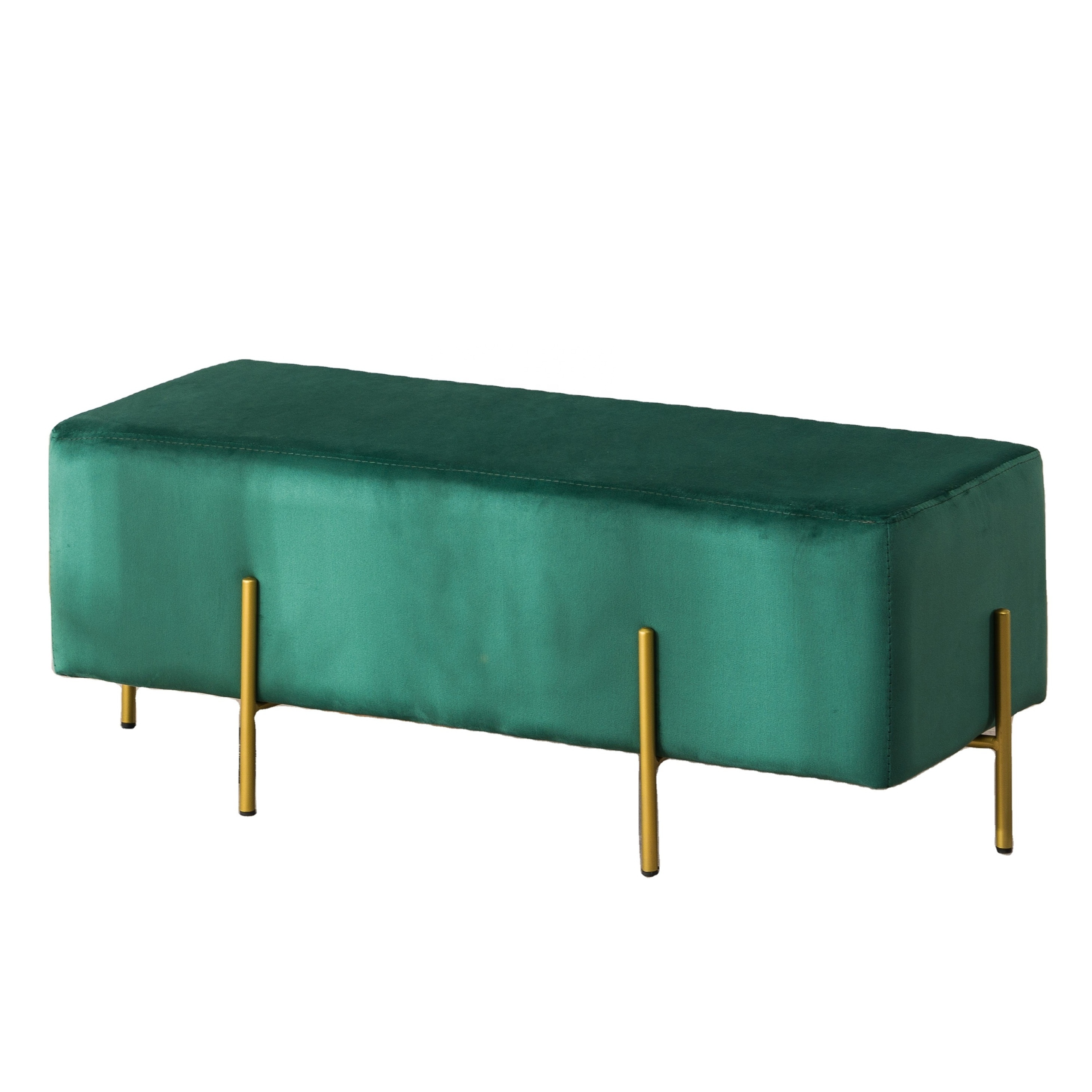 factory customized new design end of bed bench modern furniture velvet indoor ottoman bench