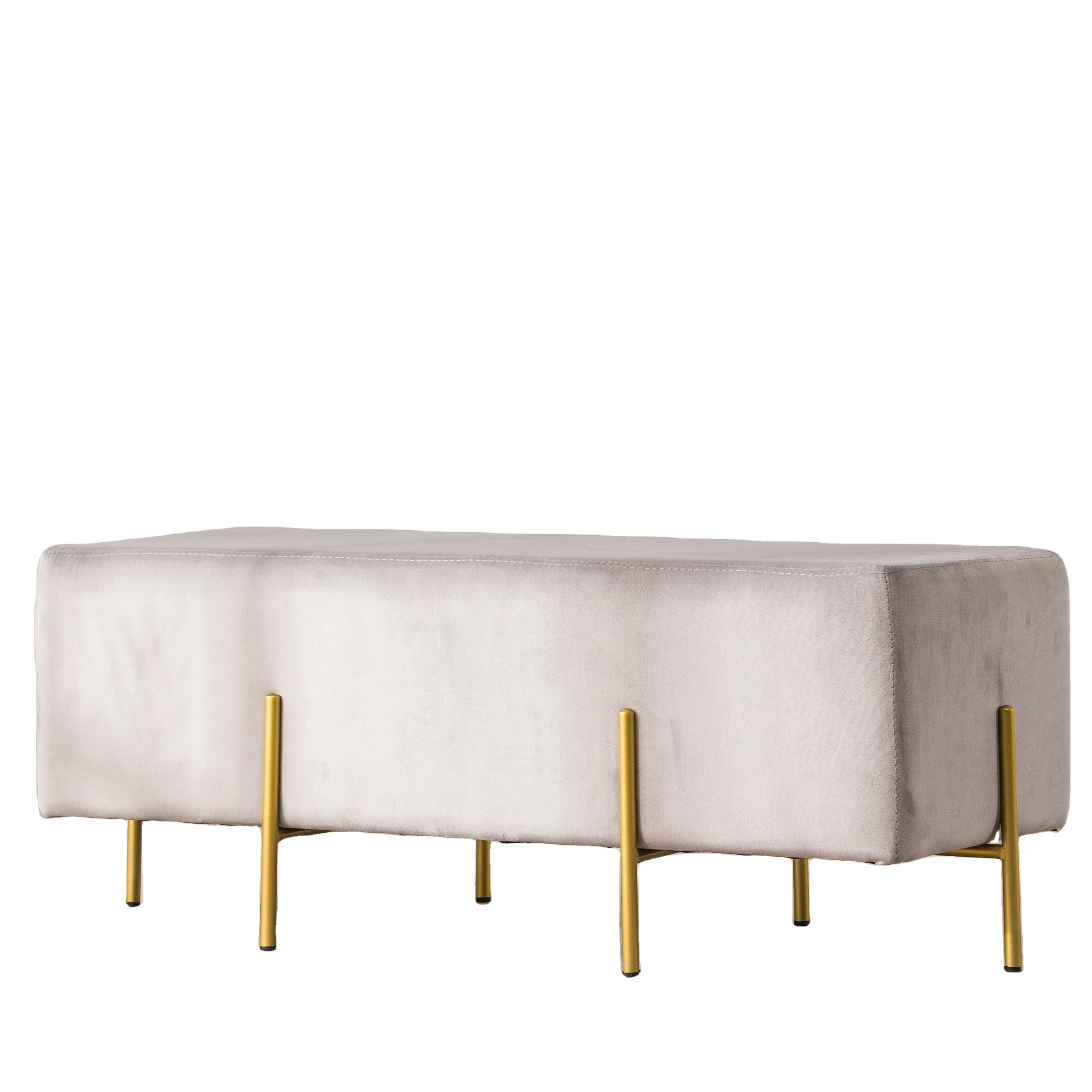 factory customized new design end of bed bench modern furniture velvet indoor ottoman bench