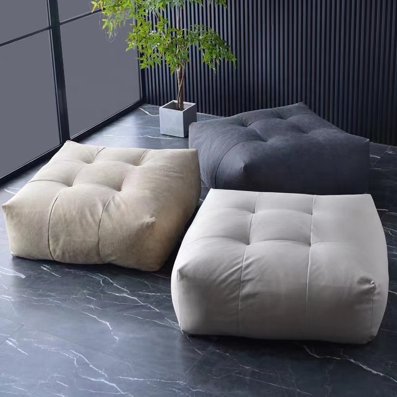 Nordic light luxury tatami balcony leisure couch bedroom single sofa lazy bean bag with cushion