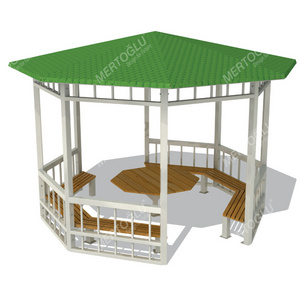 Mps-049 Gazebo and Shelter Gazebo and Shelter Exporters Gazebo Floor Pine Waterproof Technics Outdoor Coffee Garden Color