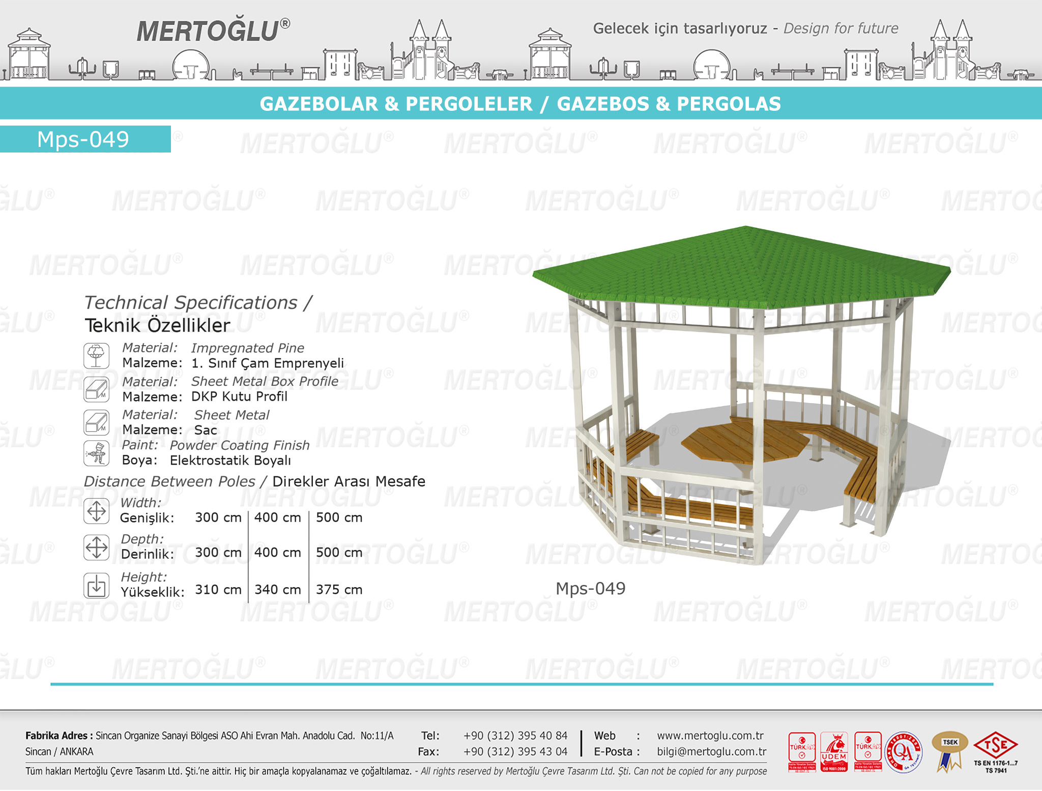 Mps-049 Gazebo and Shelter Gazebo and Shelter Exporters Gazebo Floor Pine Waterproof Technics Outdoor Coffee Garden Color