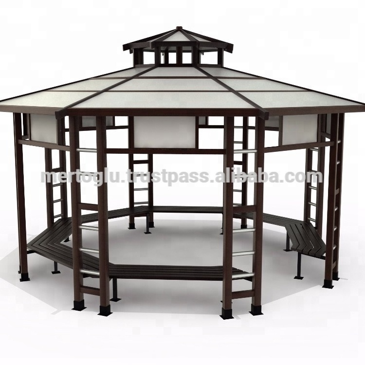 Mps-034  Gazebo and Shelter Exporters Gazebo Floor Pine Waterproof Technics Outdoor Coffee Garden Color