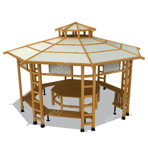 Mps-034  Gazebo and Shelter Exporters Gazebo Floor Pine Waterproof Technics Outdoor Coffee Garden Color