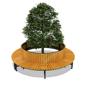 Mob 436 a Wooden Circular Tree Bench High quality Low price Custom Logo Outdoor Furniture bench