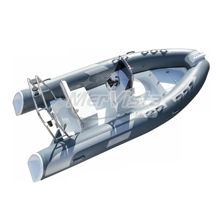 Small Dinghy 14ft RIB 430 Hypalon/PVC Fiberglass RIB Double Hull Inflatable Boat