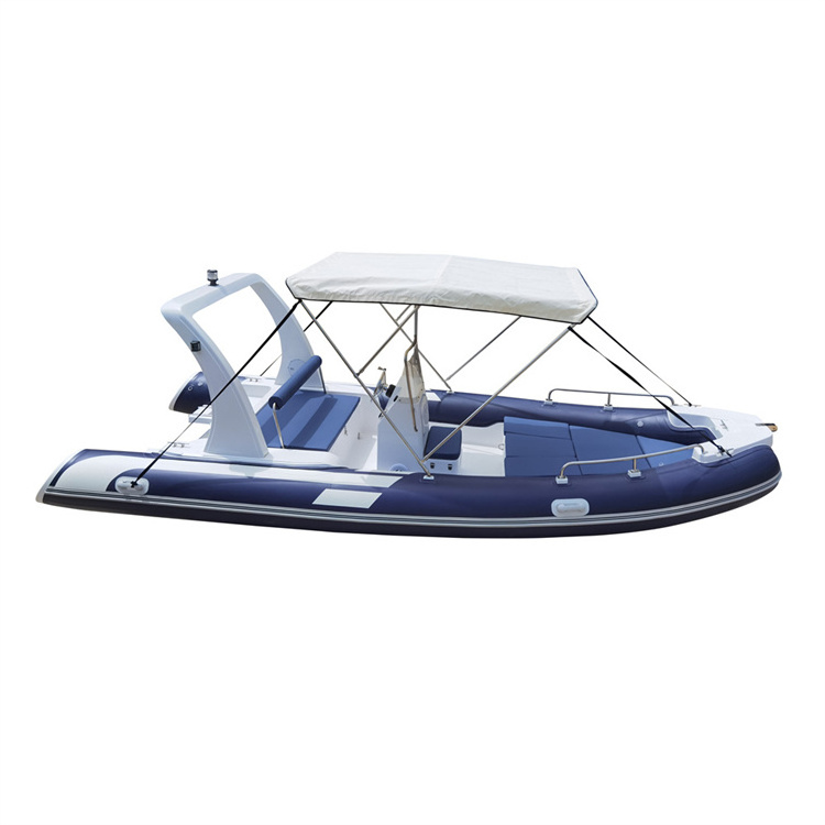 luxury 6m outboard console rib boat with up and down dining table and solar board teak floor