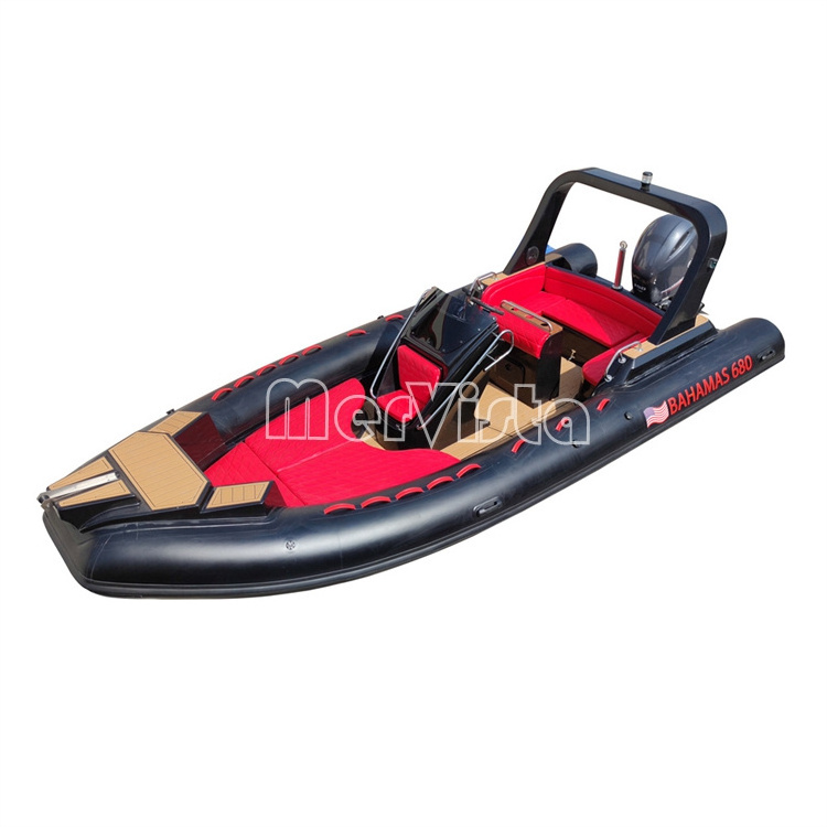 Passenger Fiberglass Hull Floor Hovercraft Canoe rib Boat With Custom Made Logo