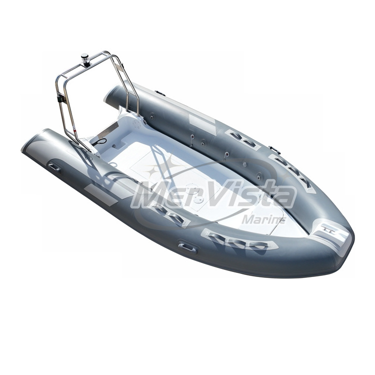 Rowing Boats 14ft  RIB 430 CE Certified Hypalon/PVC Fiberglass Hull RIB Inflatable Fishing Boat