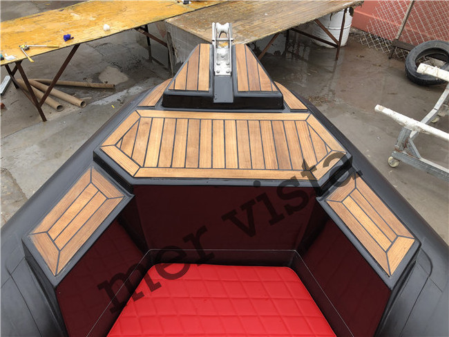 Luxury 7.6m semi rigid fiberglass hull inflatable rib 760 boat