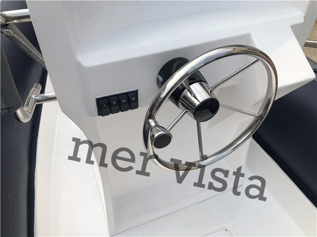 580cm steering wheel console inflatable rib boat with CE certificate