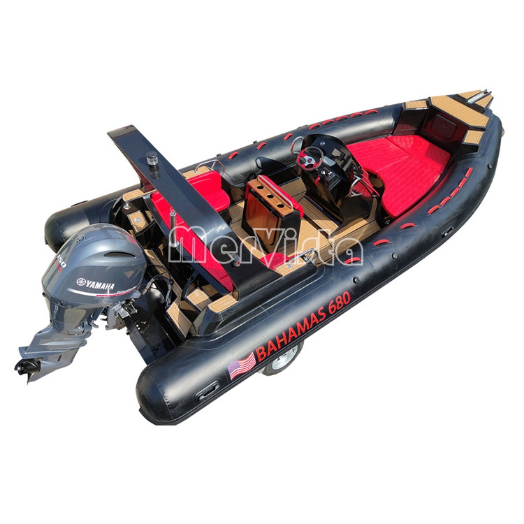 Passenger Fiberglass Hull Floor Hovercraft Canoe rib Boat With Custom Made Logo