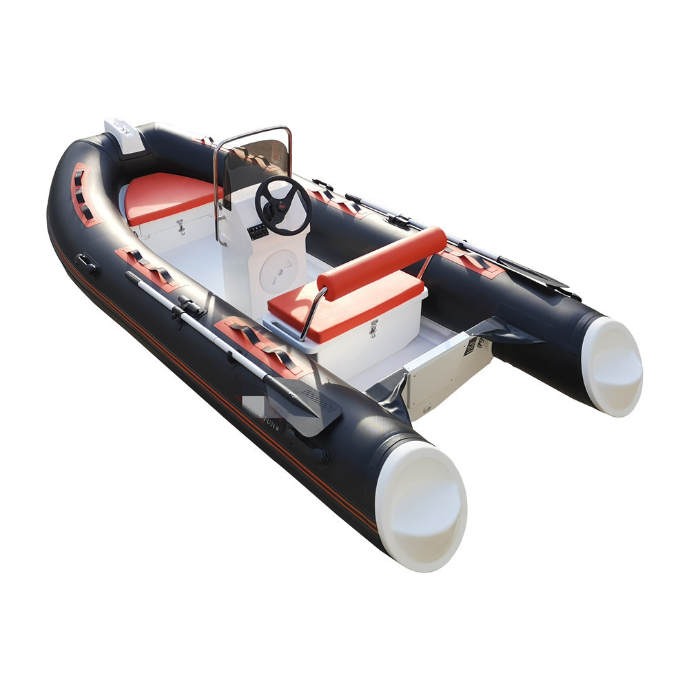 CE 12.7ft RIB390 Semi-rigid Hull PVC Hypalon Inflatable Boat For Rowing