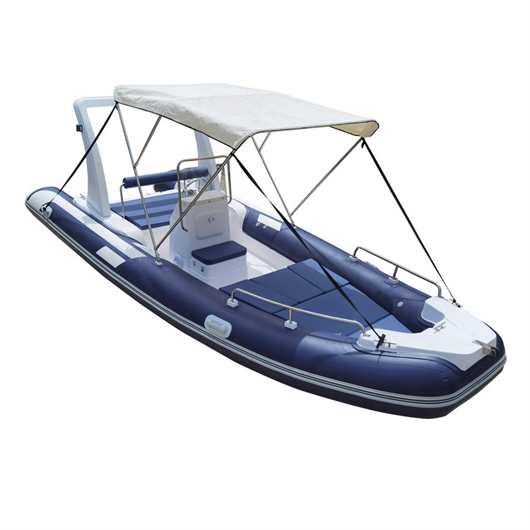 luxury 6m outboard console rib boat with up and down dining table and solar board teak floor