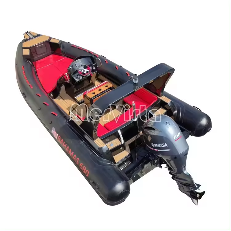 22ft fiberglass boats hypalon pvc materials rigid hull fiberglass inflatable boat gommone vetroresina 680m