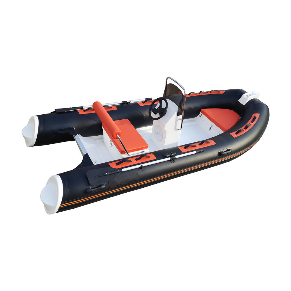 CE 12.7ft RIB390 Semi-rigid Hull PVC Hypalon Inflatable Boat For Rowing