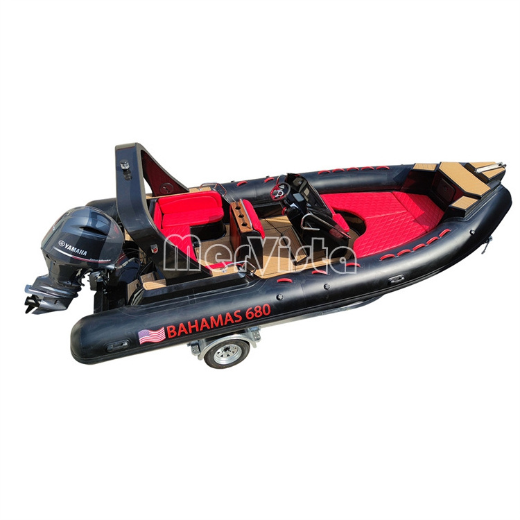 Passenger Fiberglass Hull Floor Hovercraft Canoe rib Boat With Custom Made Logo