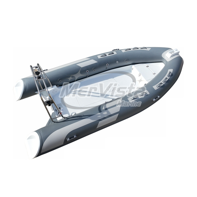 Rowing Boats 14ft  RIB 430 CE Certified Hypalon/PVC Fiberglass Hull RIB Inflatable Fishing Boat