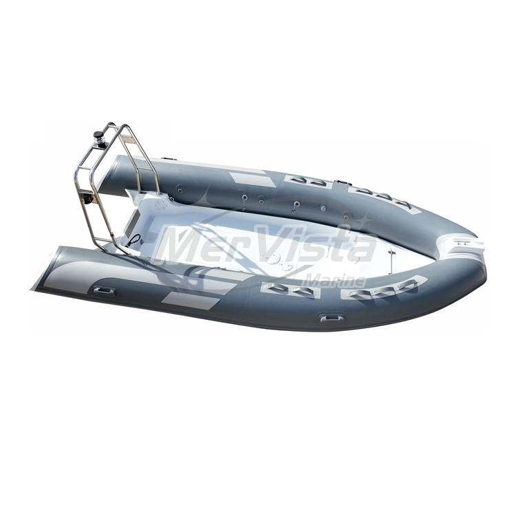 Rowing Boats 14ft  RIB 430 CE Certified Hypalon/PVC Fiberglass Hull RIB Inflatable Fishing Boat