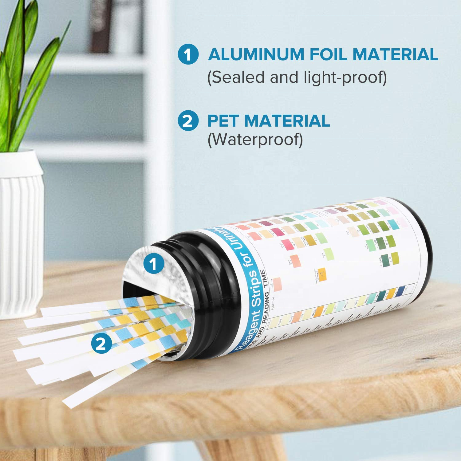 URS-14 Parameters Urine Test Strips, Multi diagnostic Reagent Test Strips for Urinalysis